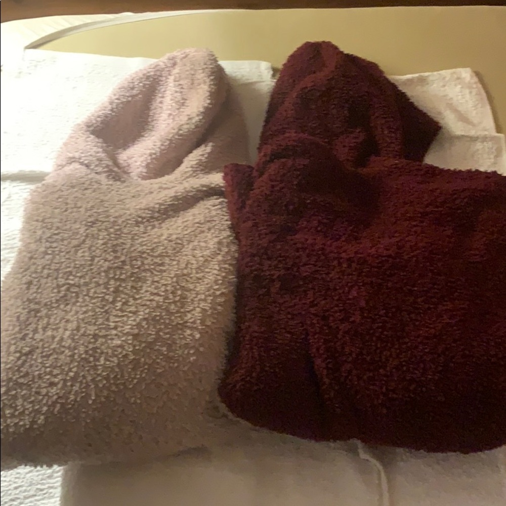 Lot of 2 No Boundaries fuzzy open front sweaters